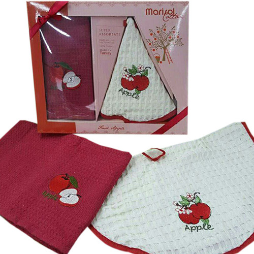 Набор полотенец кухонных вафельных Marisol Cotton Apple