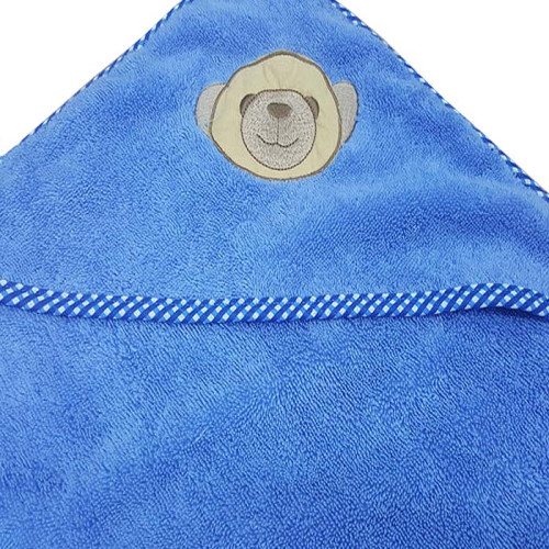 Полотенце с капюшоном детское Zeron голубое
