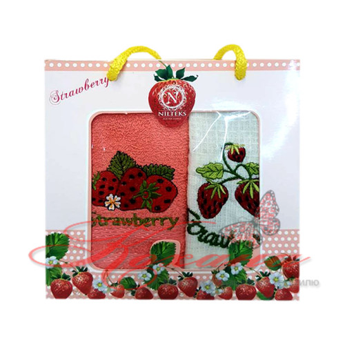 Набор салфеток кухонных Nilteks Strawberry 30х50 2 шт