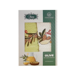 Набір серветок кухонних махрових Aura Olive 30х50 2 шт 