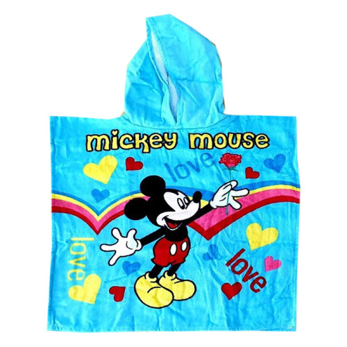 Пончо детское пляжное Турция Mickey Mouse Love 60х120
