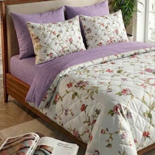 Постельное белье с покрывалом-пододеяльником Best Class Complete set 4 Mevsim Lila