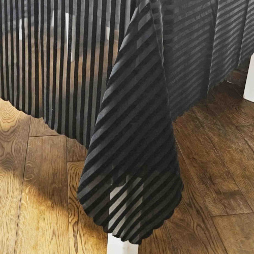 Скатертина прямокутна Exklusiv jacquard Silver Чорна 160*220