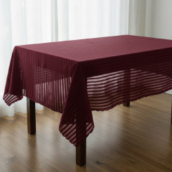 Скатертина прямокутна Exklusiv jacquard Silver Бордо 160*220