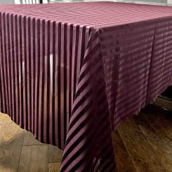 Скатертина прямокутна Exklusiv jacquard Silver Бордо 160*220