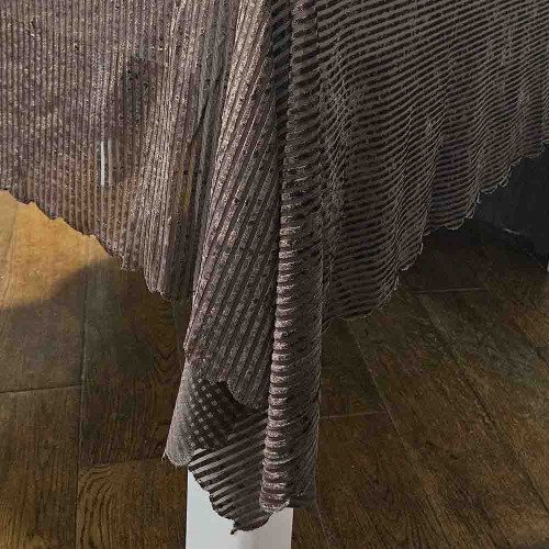 Скатертина прямокутна Exklusiv jacquard Silver Темно-коричнева 160*220