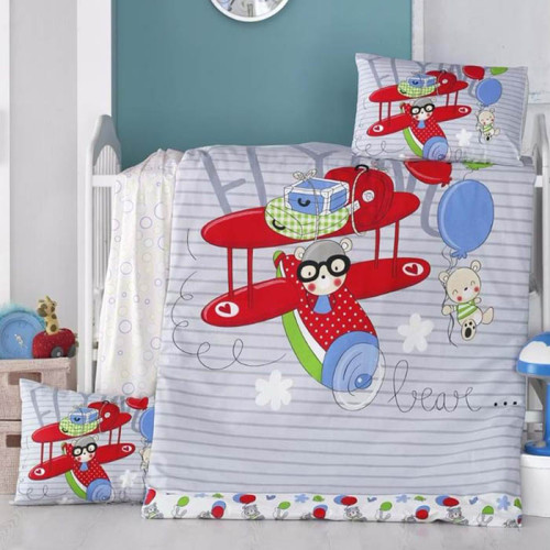 Детское постельное белье в кроватку ТМ Victoria ранфорс Flying