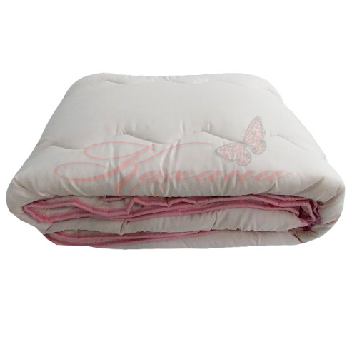 Одеяло шерстяное стеганое ТМ Вилюта Комфорт розовое