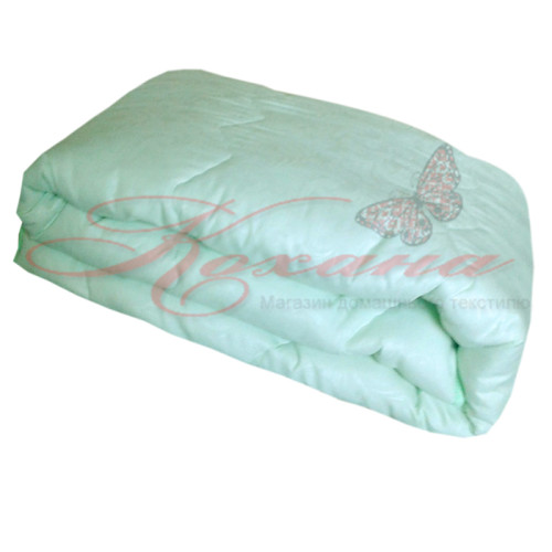Одеяло полушерстяное стеганое Вилюта зеленое