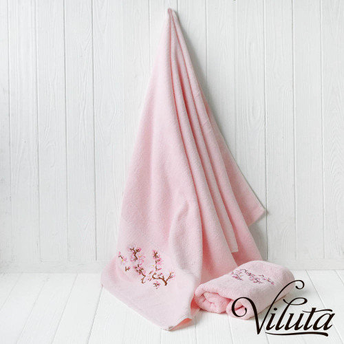 Набор полотенец махровых ТМ Вилюта Сакура розовая