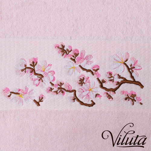 Полотенце махровое ТМ Вилюта Сакура розовая