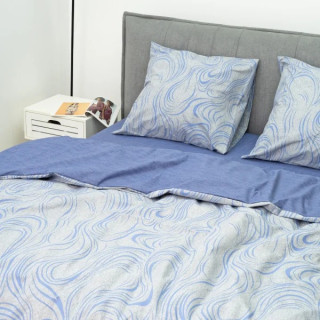 Постільна білизна з простирадлом на резинці ТМ ISLEEP ранфорс 25355