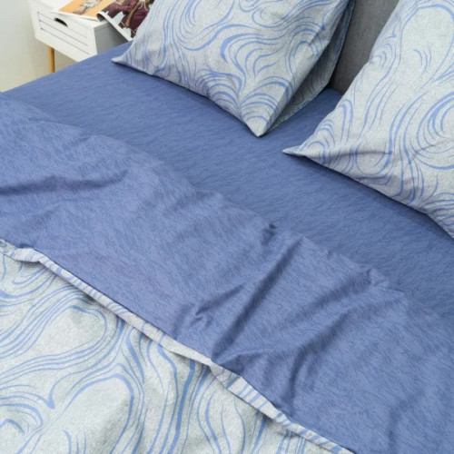 Постельное белье с простынею на резинке ТМ ISLEEP ранфорс 25355