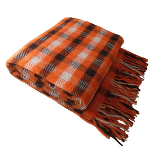 Плед полушерстяной ТМ Vladi Метро Rigoletto № 28s оранж-кор.-св.беж