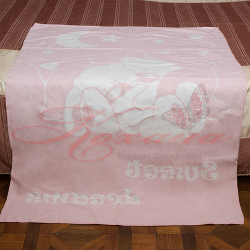 Одеяло детское хлопковое жаккардовое ТМ Vladi розовое
