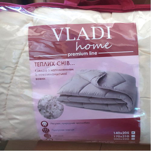 Одеяло шерстяное стеганое ТМ Vladi Premium