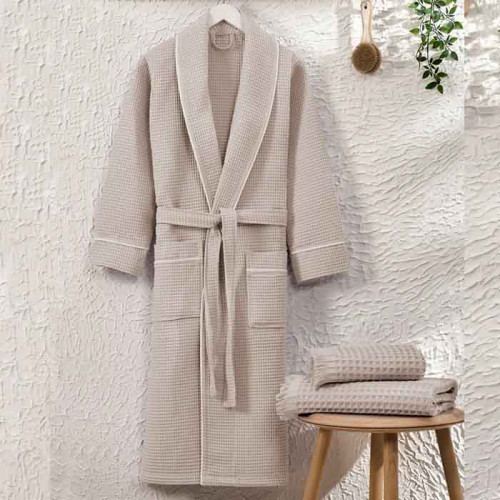 Халат мужской вафельный ТМ Zeron Exclusive Bej