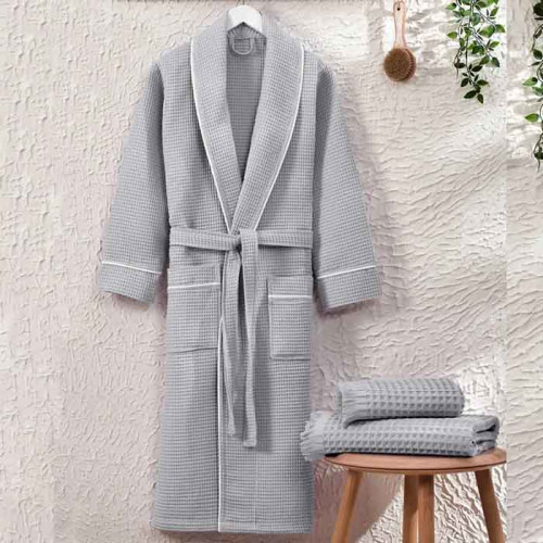 Халат мужской вафельный ТМ Zeron Exclusive Gri