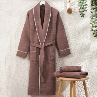 Халат чоловічий вафельний ТМ Zeron Exclusive Kahve