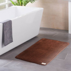Килимок для ванної Welsoft TM ZERON 53х80 зігзаг коричневий
