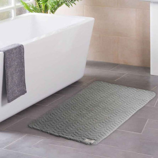 Килимок для ванної Welsoft TM ZERON 53х80 зігзаг сірий