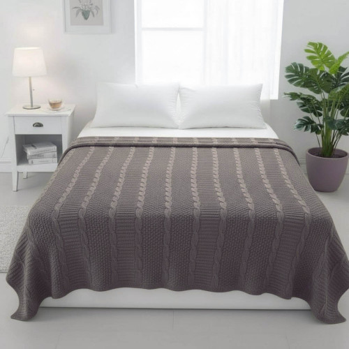 Плед в'язаний ТМ Zeyd Home 200х220 капучино